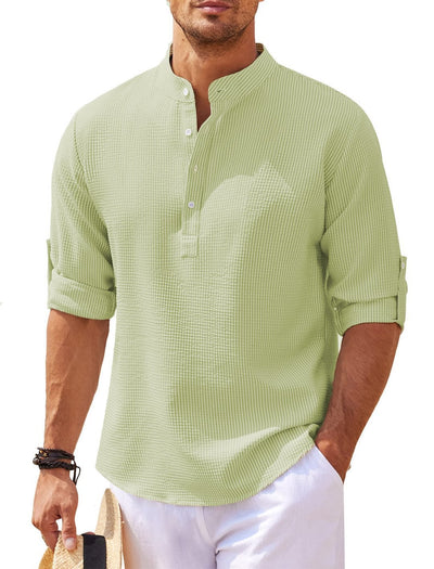 Men’s Casual Stand Collar Shirt Seasia