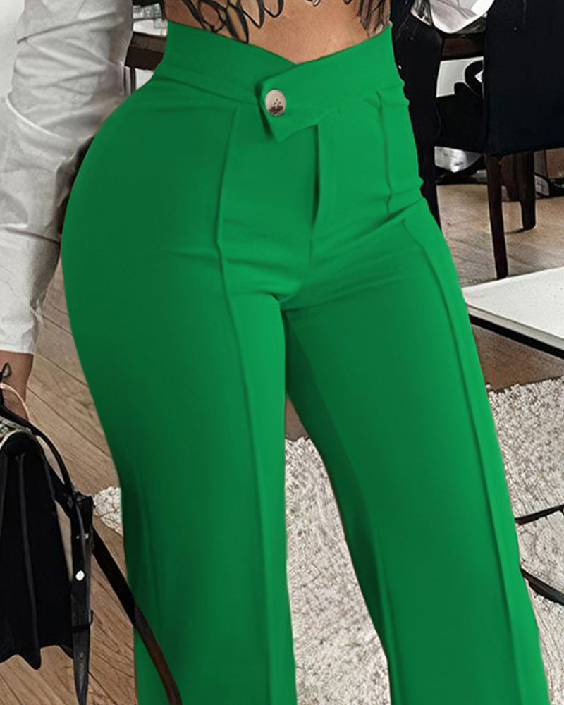 Slim Straight-Leg Trousers Seasia