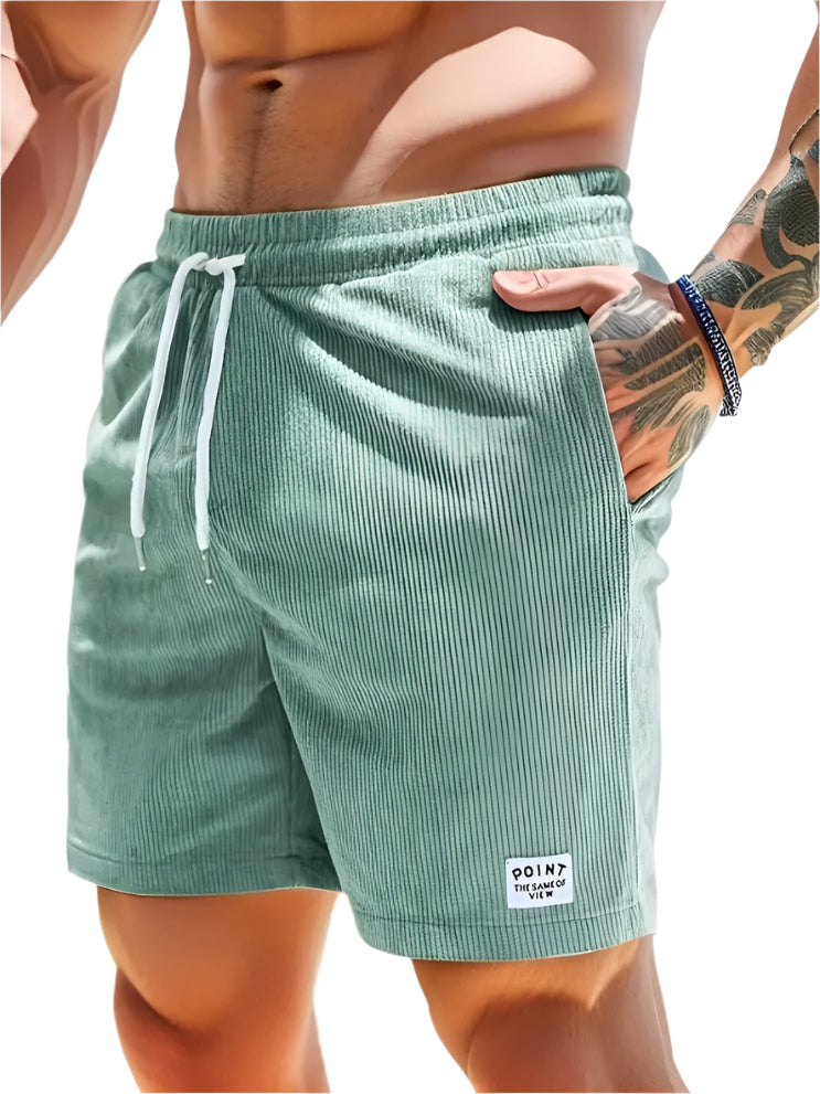 Men’s Corduroy Lace-Up Summer Shorts Seasia