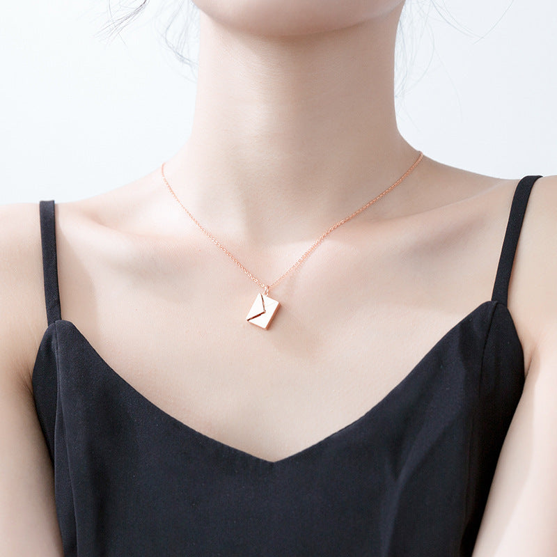 Love Letter Envelope Pendant Necklace Seasia