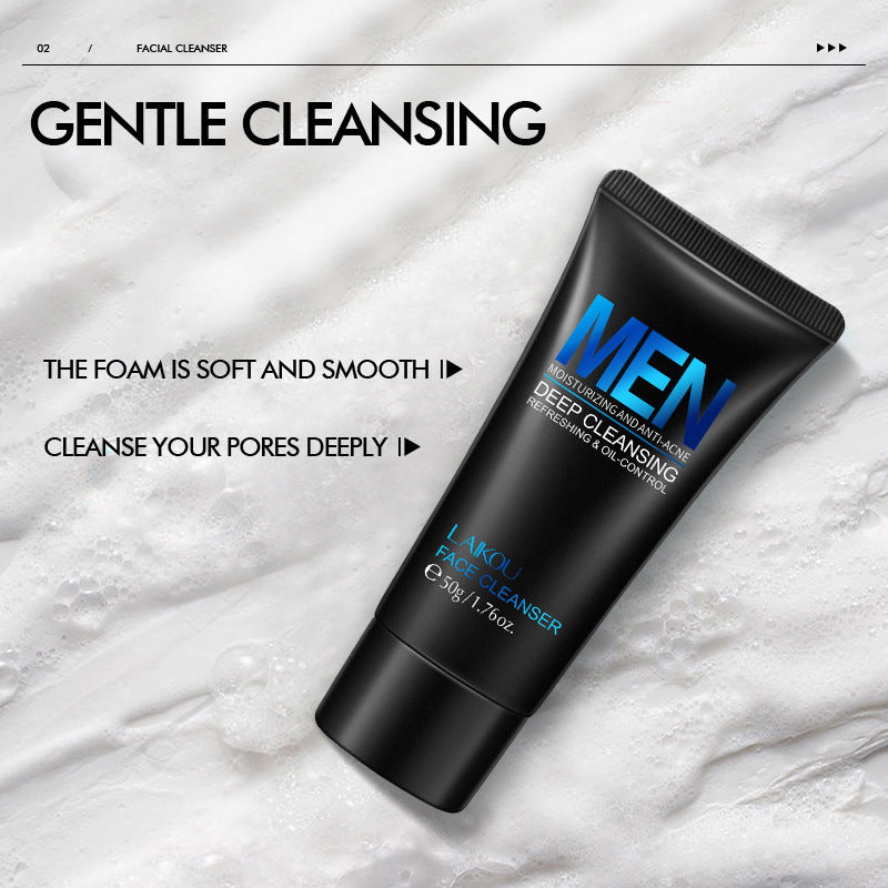 Men’s Moisturizing Facial Cleanser – 50g Foaming Scrub Seasia