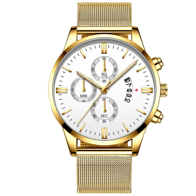 Men’s Luxury Mesh Band Quartz Watch Seasia