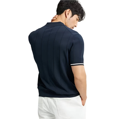 Men’s Summer Short Sleeve Polo Shirt with Zipper Seasia