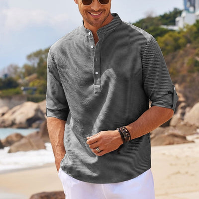 Men’s Casual Stand Collar Shirt Seasia