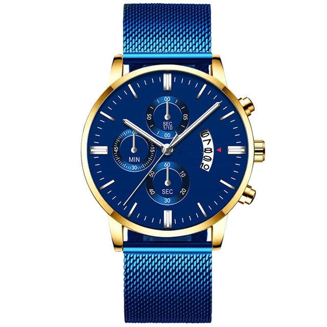 Men’s Luxury Mesh Band Quartz Watch Seasia