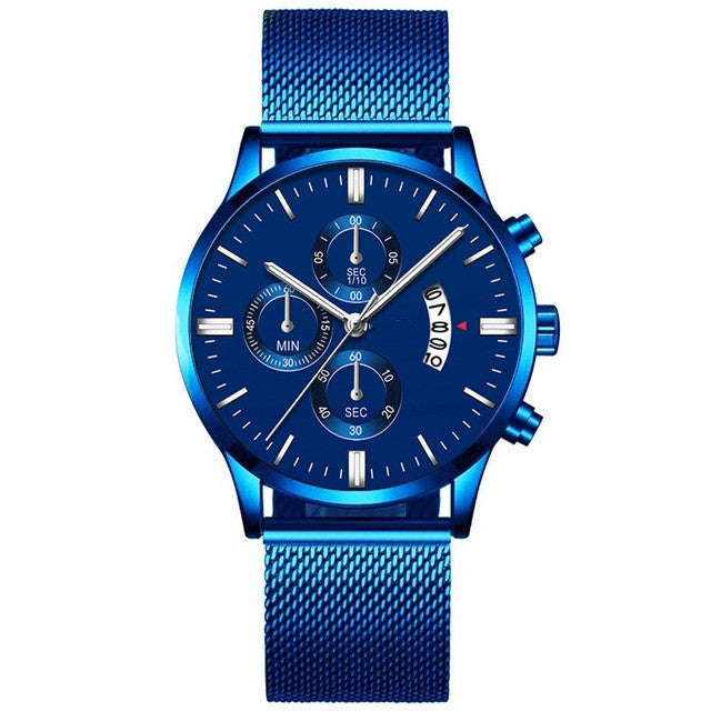 Men’s Luxury Mesh Band Quartz Watch Seasia