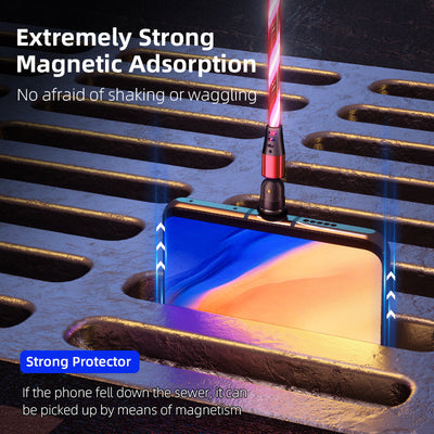 540° Rotating LED Magnetic Charging Cable Seasia