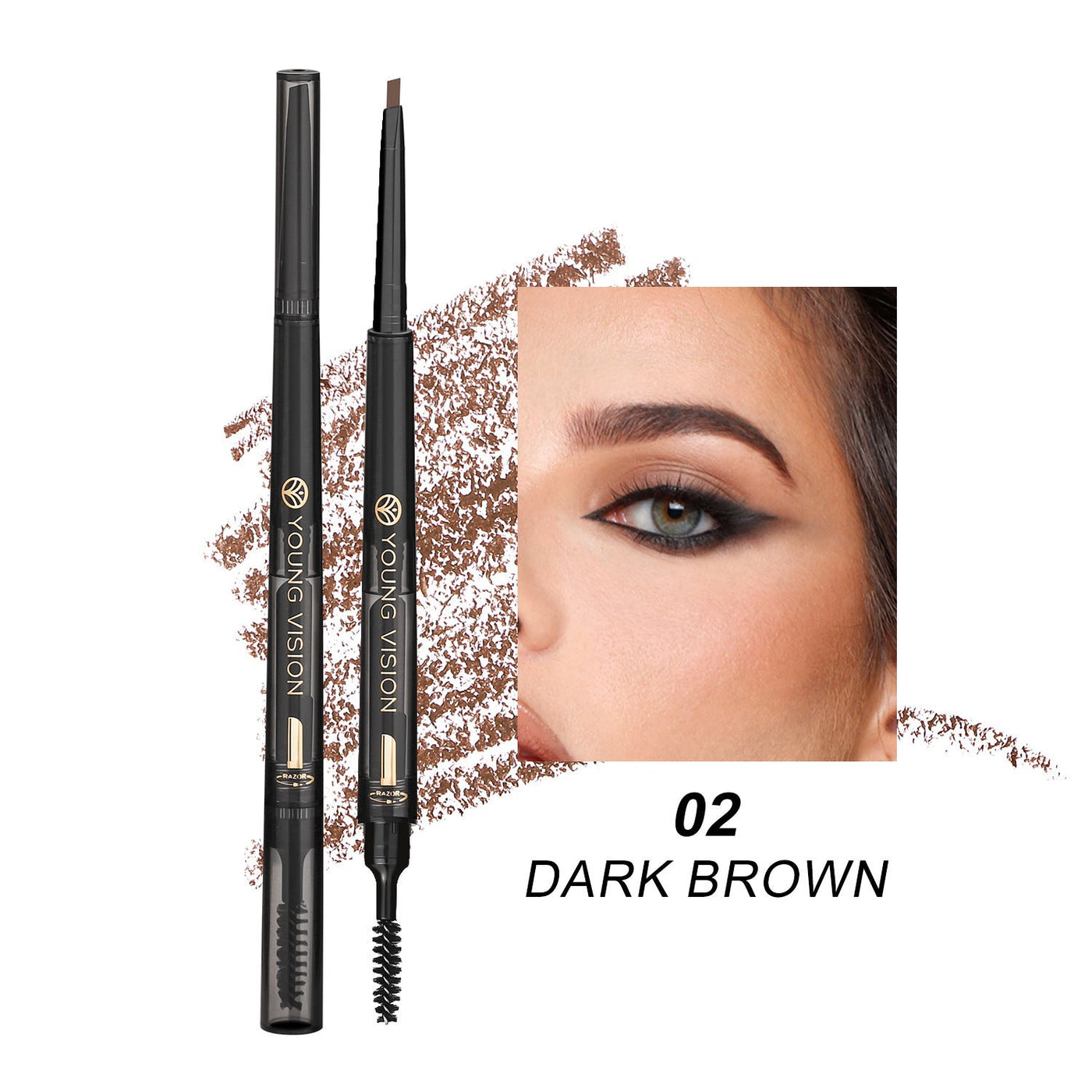 3-in-1 Waterproof Eyebrow Pencil Seasia