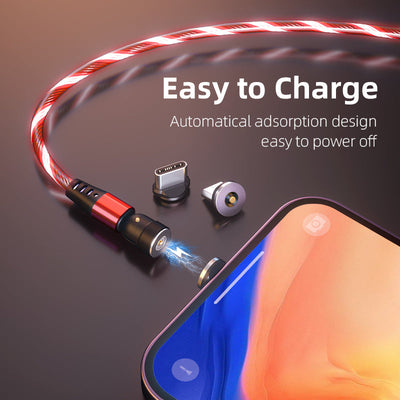 540° Rotating LED Magnetic Charging Cable Seasia