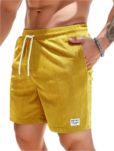 Men’s Corduroy Lace-Up Summer Shorts Seasia