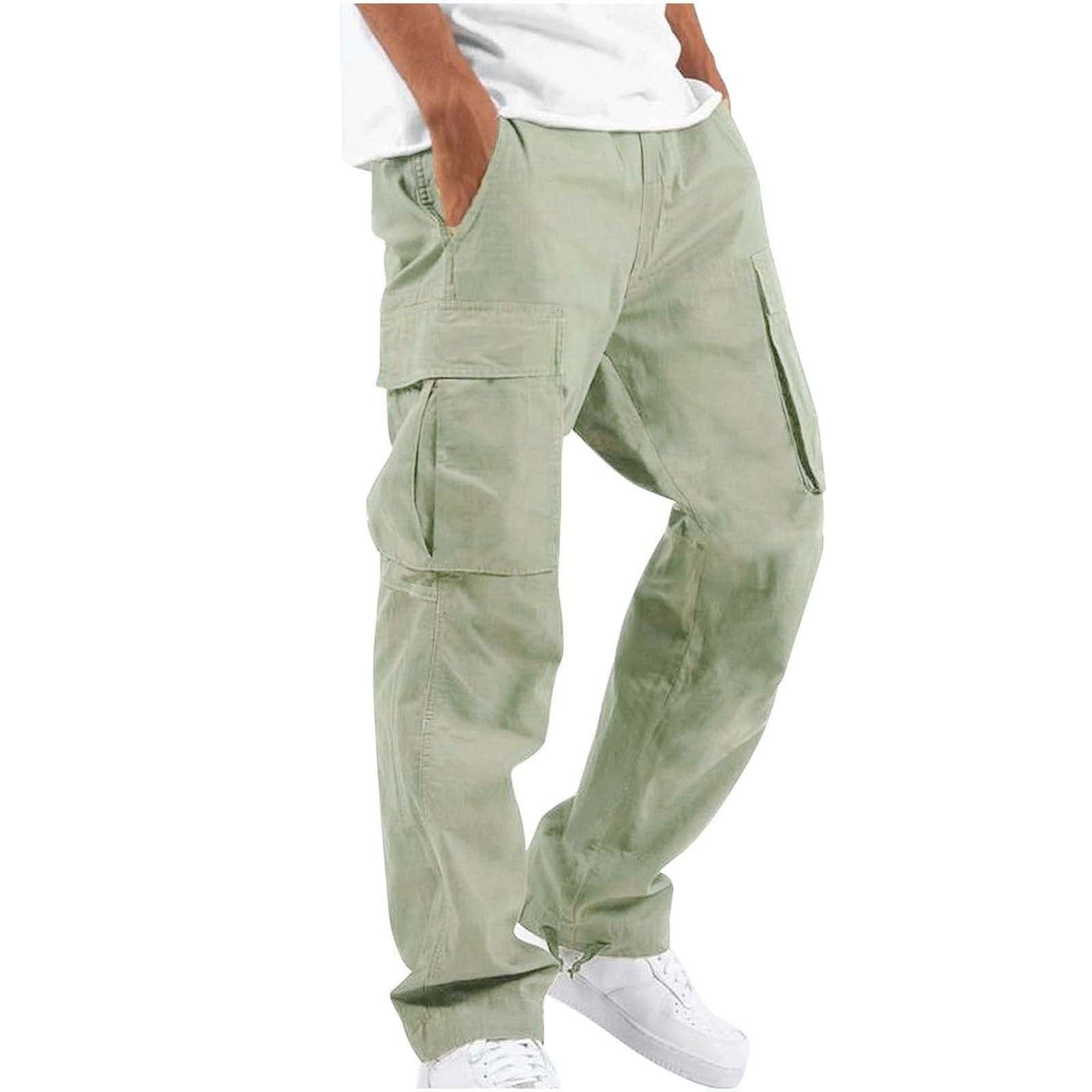 Men's Workwear Drawstring Multi-Pocket Casual Pants Seasia