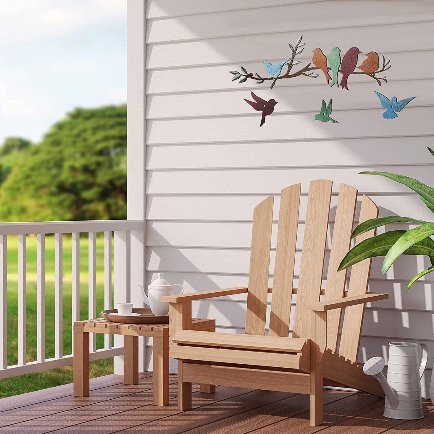 Bird on Branch Iron Wall Art – Rustic Nature-Inspired Hanging Decor Seasia