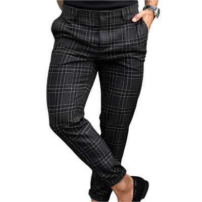 Plaid Print Loose Casual Pants for Men Seasia