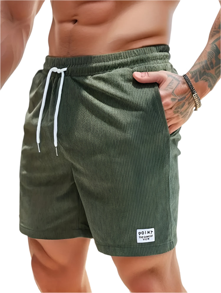 Men’s Corduroy Lace-Up Summer Shorts Seasia