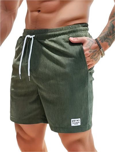 Men’s Corduroy Lace-Up Summer Shorts Seasia