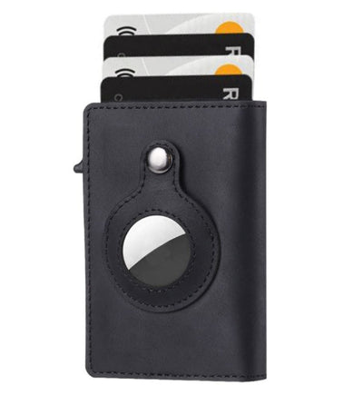 Slim RFID Leather Wallet for AirTag Seasia