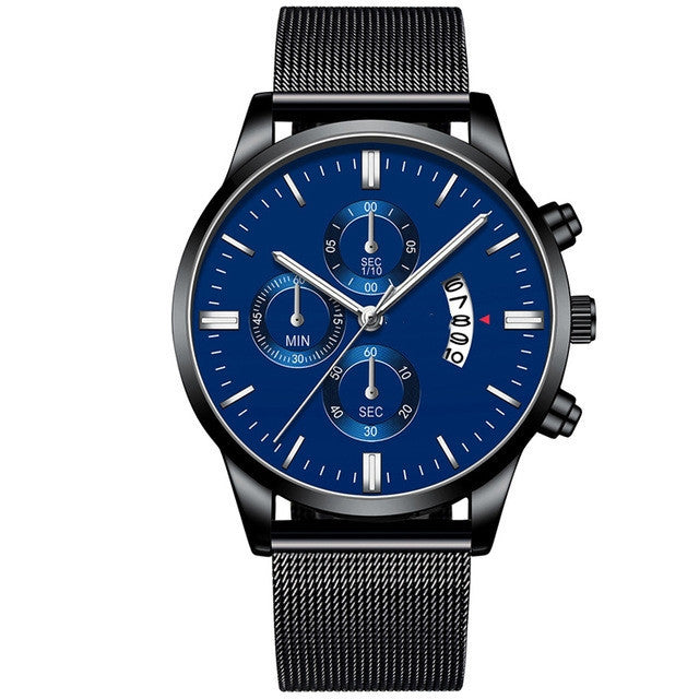 Men’s Luxury Mesh Band Quartz Watch Seasia