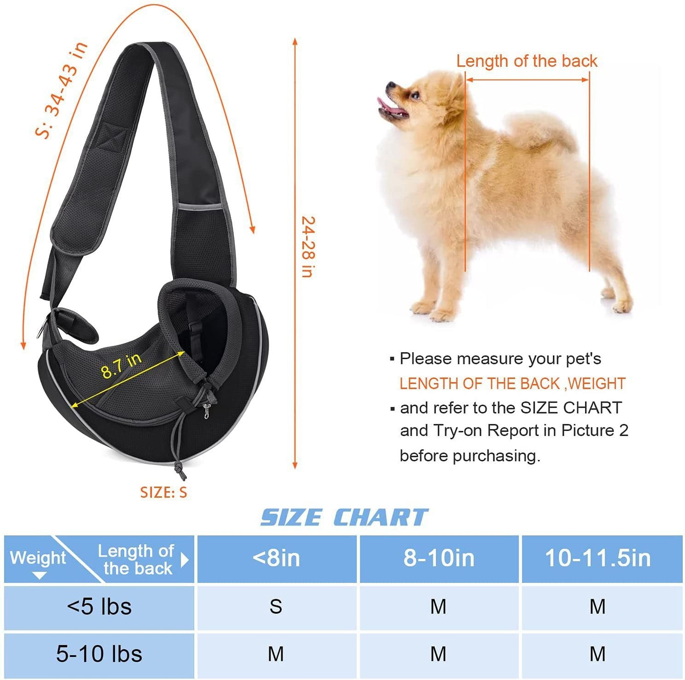 Portable Crossbody Pet Carrier Bag Seasia