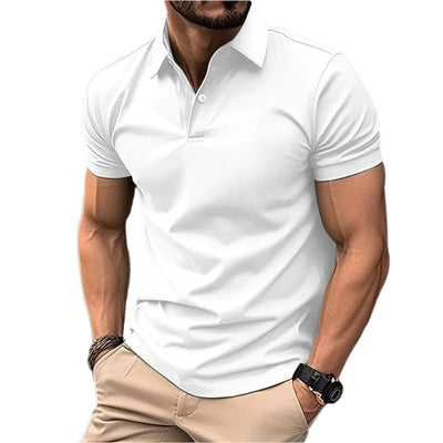 Men Summer Solid Polo Shirt Seasia