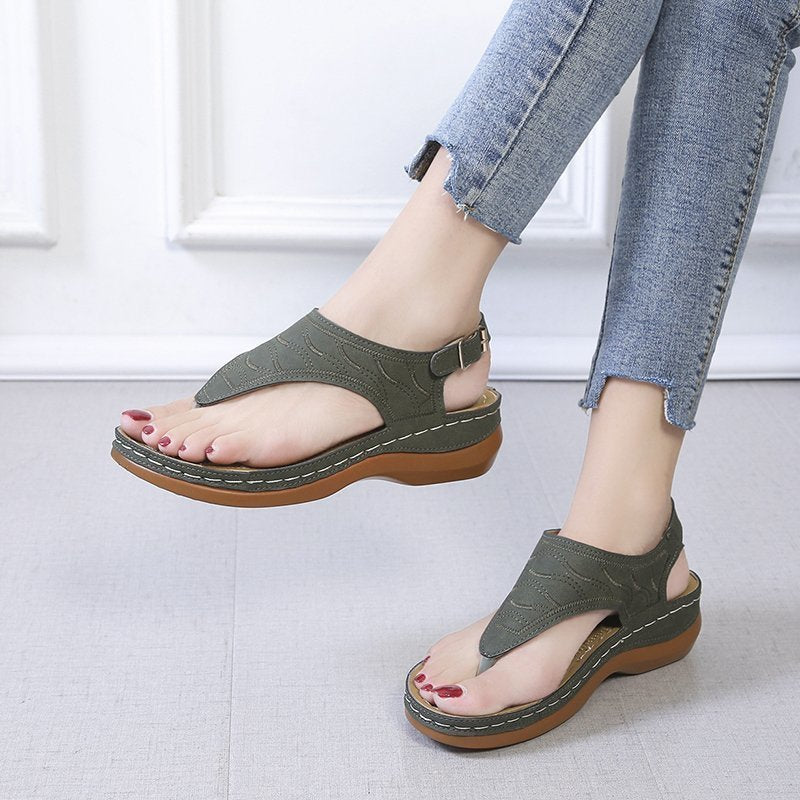 Casual Wedge Flip Flop Sandals Seasia