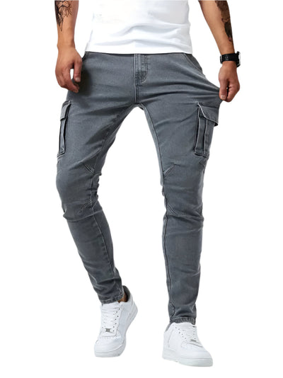 Men’s Multi-Pocket Denim Work Pants Seasia
